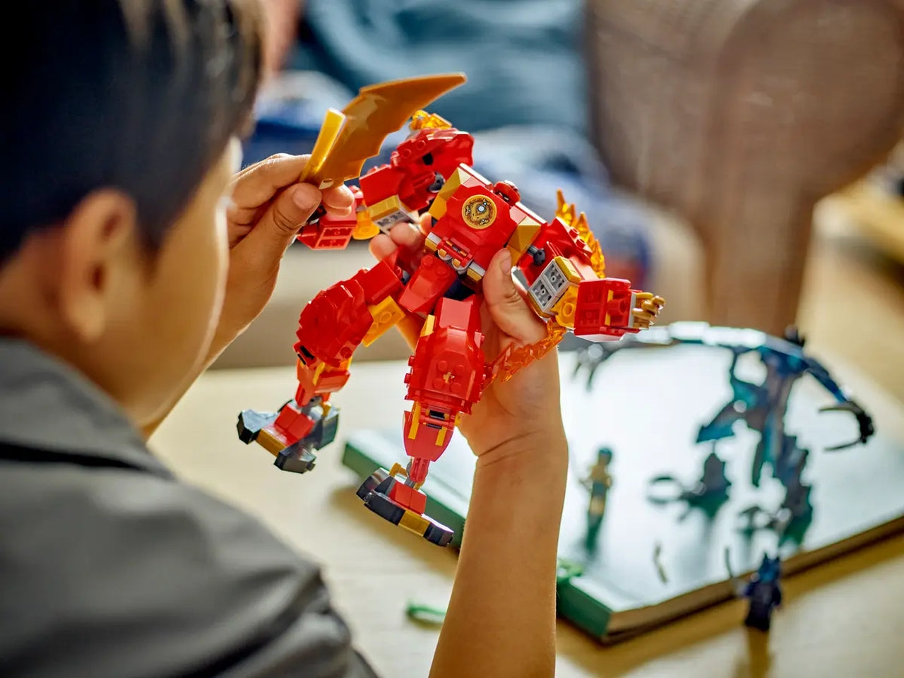 Lego ninjago mech elemento fuoco di kai