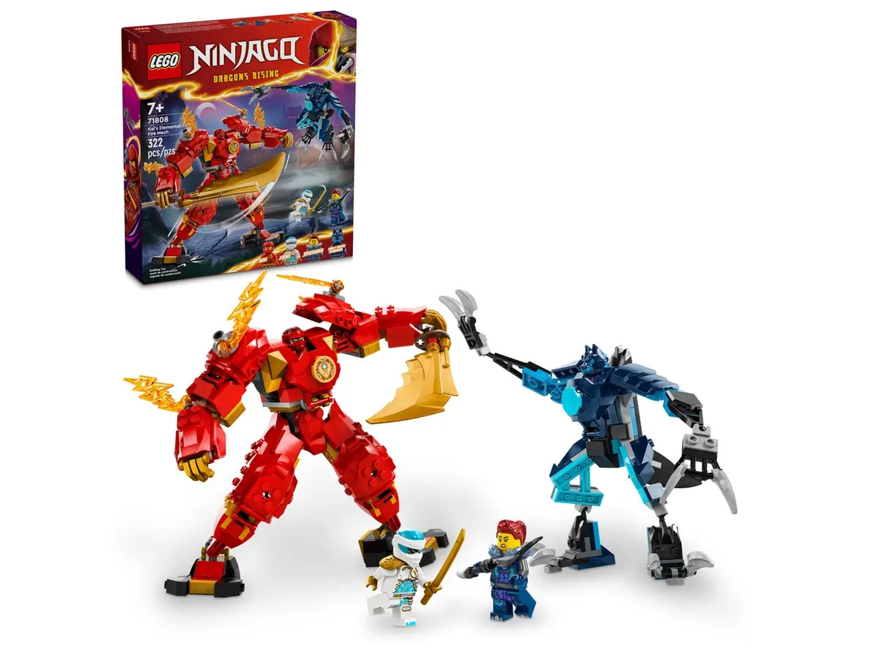 Lego ninjago mech elemento fuoco di kai