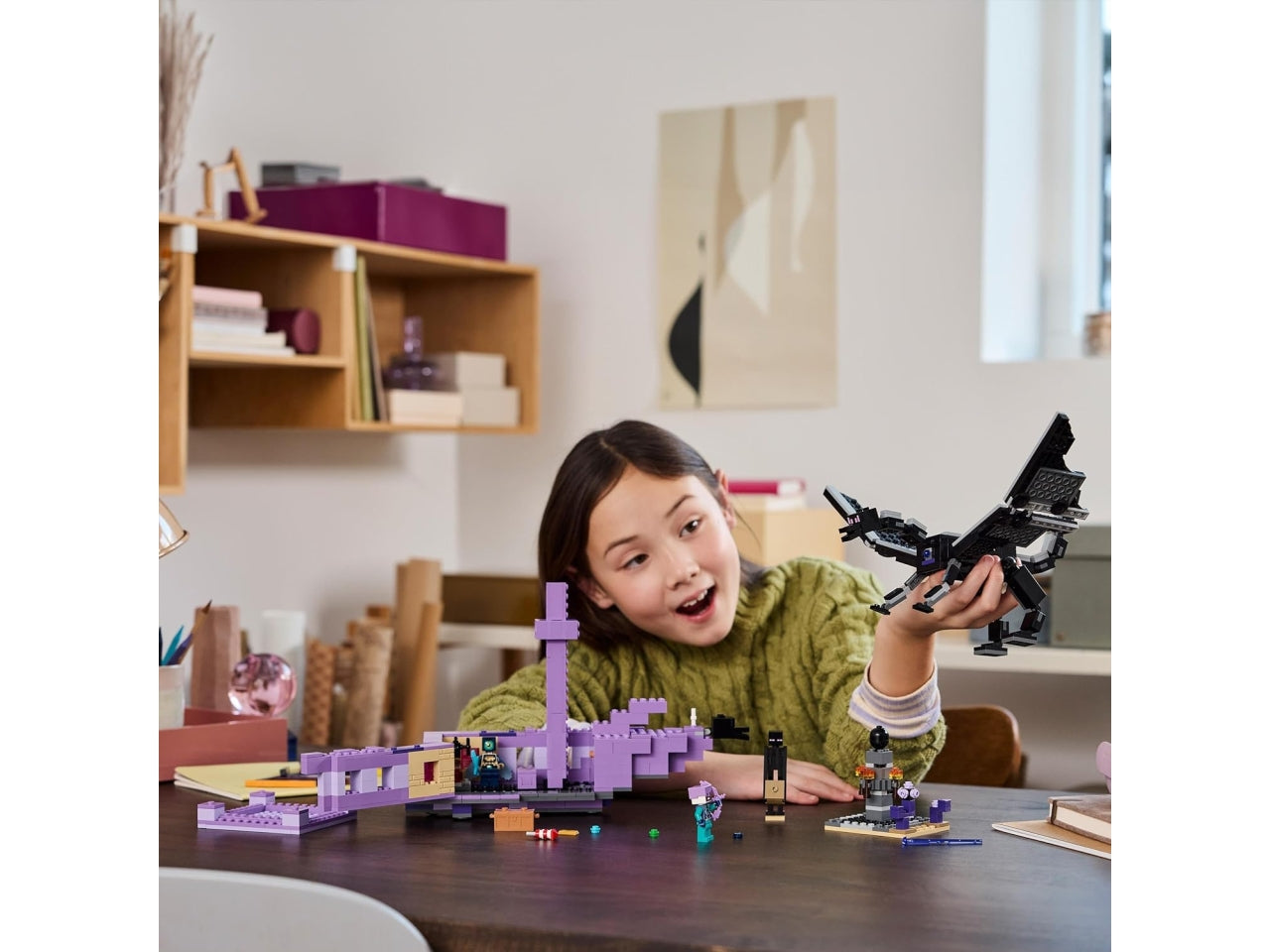 Lego minecraft lâEnderdrago e la nave dellâEnd, set costruzioni in scatola da 657 pezzi per bambini di 8+ anni 21264