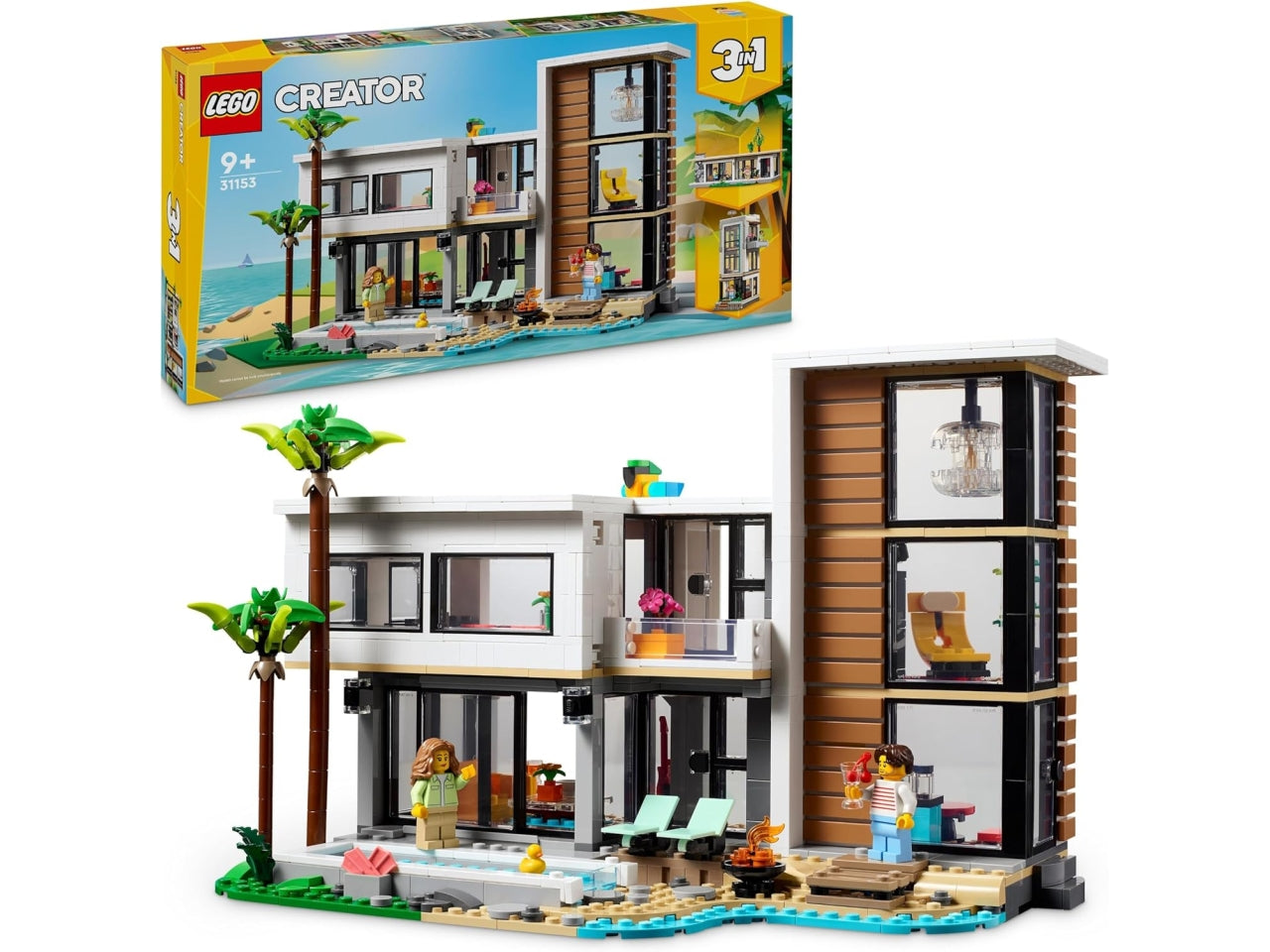 Lego Creator casa moderna, set costruzioni in scatola da 939 pezzi, 9+ anni 31153