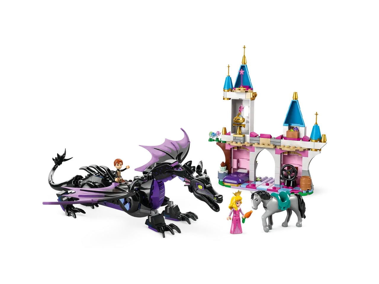 Lego Disney Princess Malefica Drago, set di mattoncini in scatola da 583 pezzi, bella addormentata, per bambine 7+ anni 43240