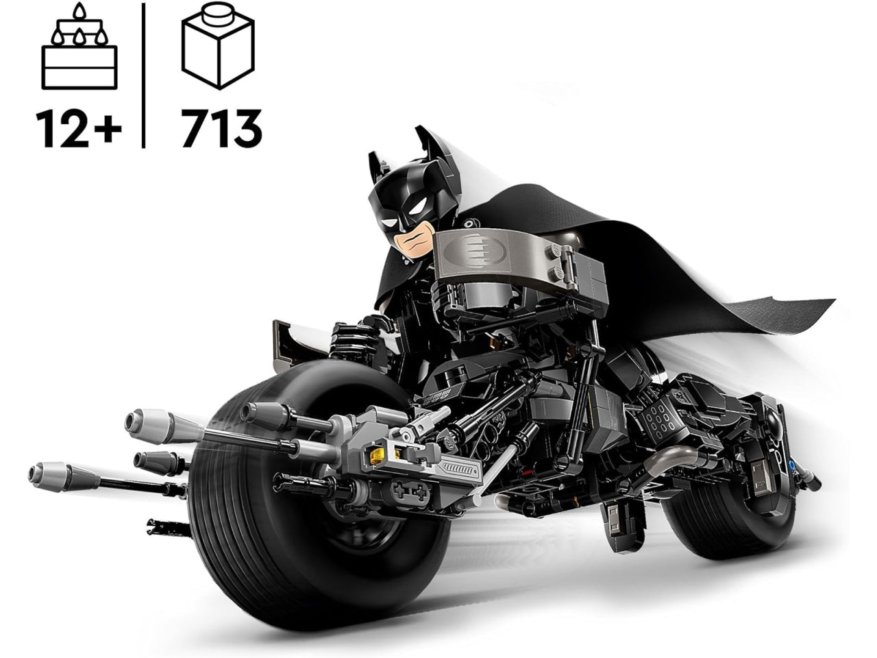 Lego Super Heroes Batman con Bat-Pod, personaggio costruibile
in scatola da 713 pezzi, per ragazzi 12+ anni 76273