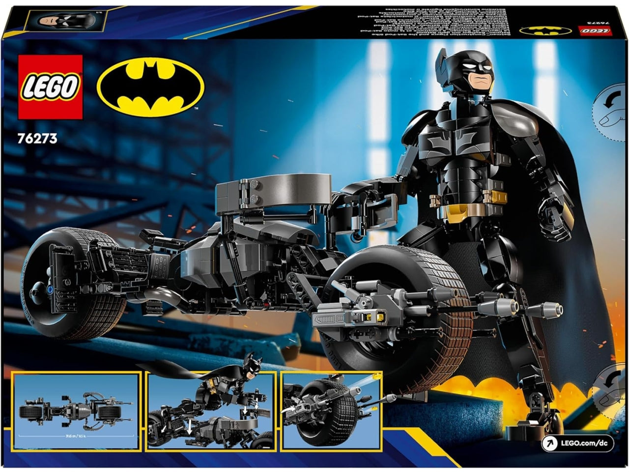 Lego Super Heroes Batman con Bat-Pod, personaggio costruibile
in scatola da 713 pezzi, per ragazzi 12+ anni 76273