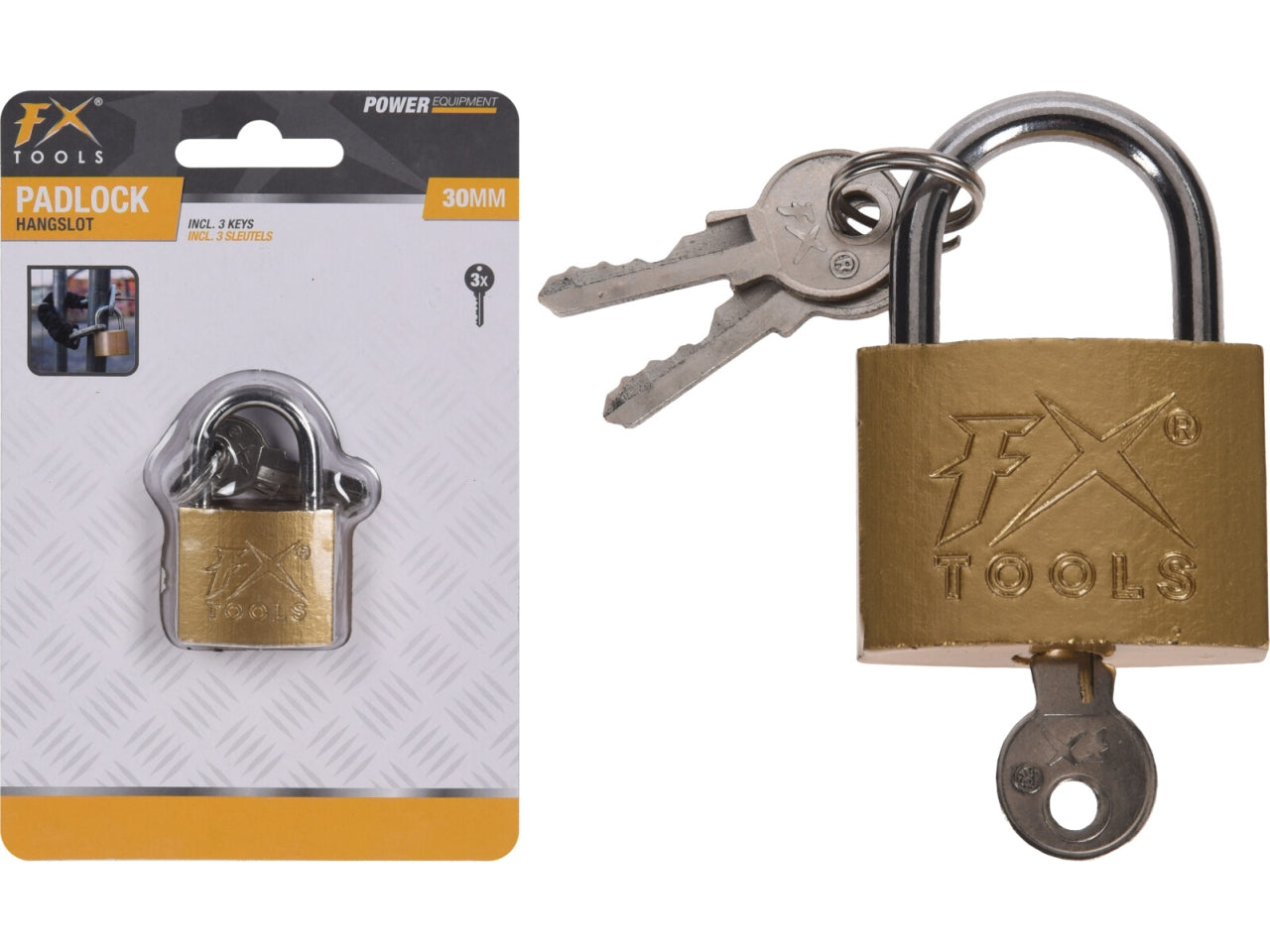 Lucchetto misura 30mm + 3 chiavi
