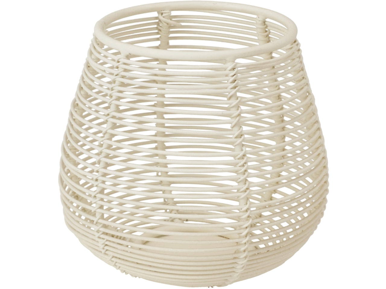 Portacandela stile scandinavo in metallo bianco latte, 10x9cm - Home & Styling