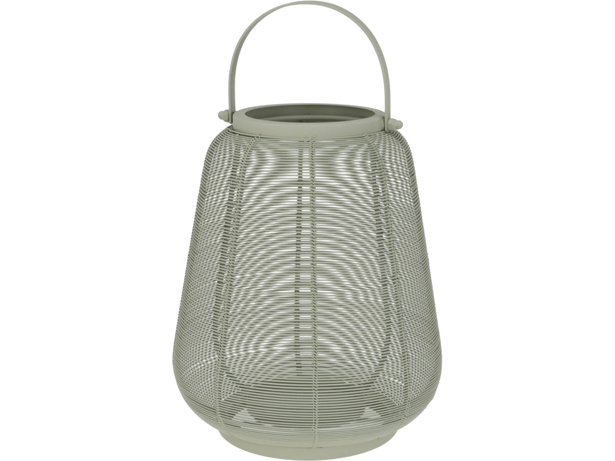 Lanterna in metallo stile scandinavo verde salvia, 16x19cm - Home & Styling