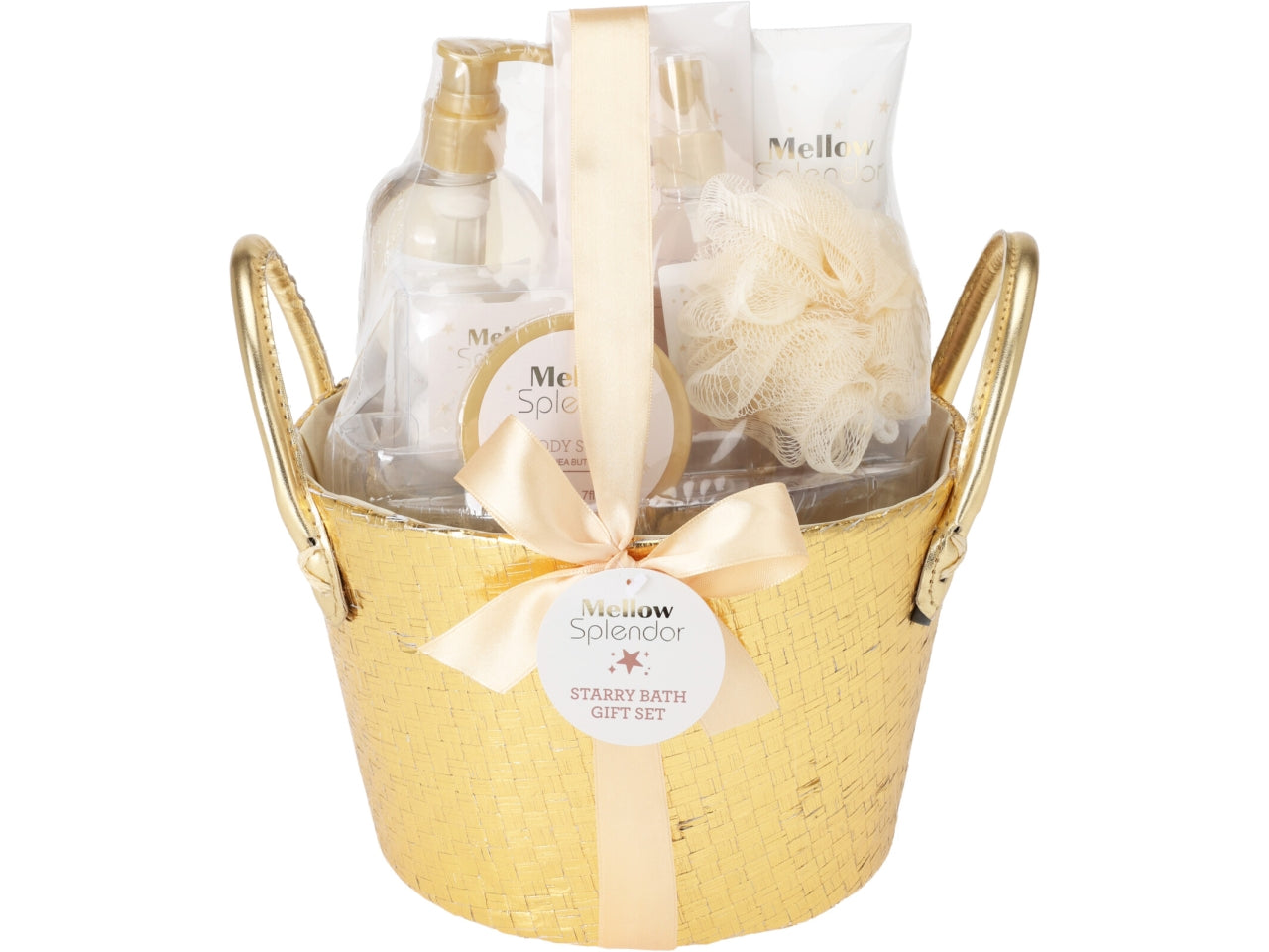 Set da bagno in cesto la confezione contiene 7 oggetti$