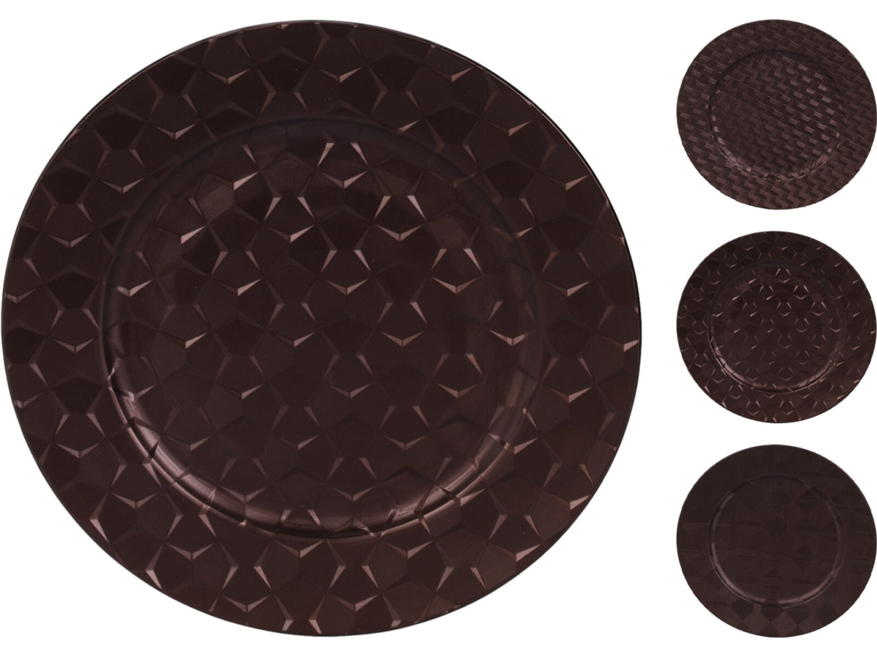 Sottopiatto 33cm marrone in 3 assortimenti