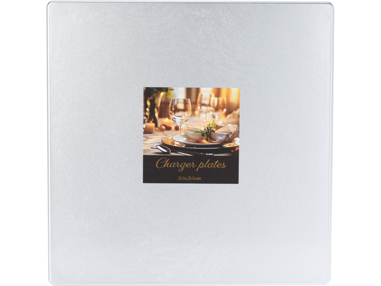 Sottopiatto quadrato 30cm argento