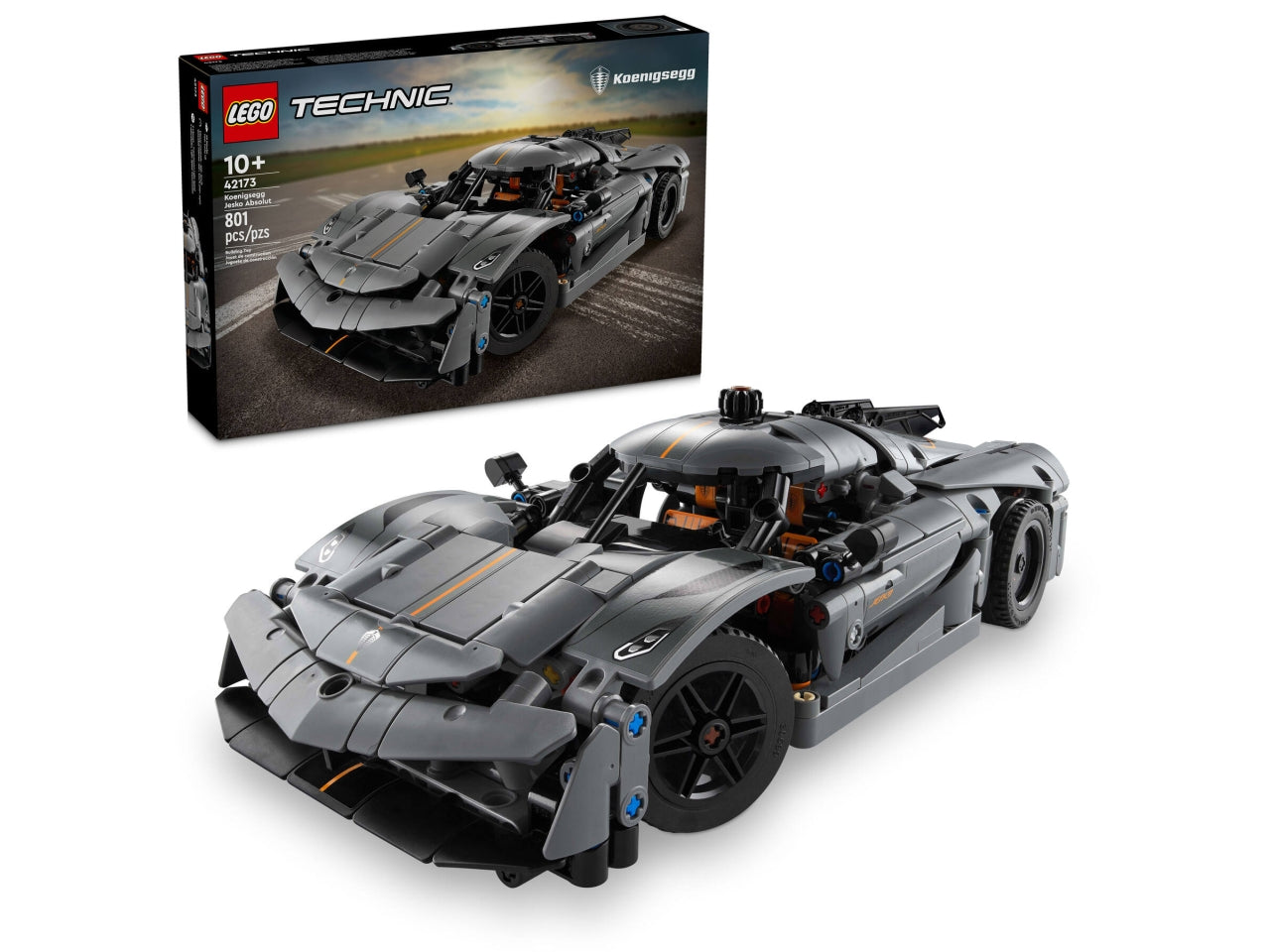 LEGO Technic - Hypercar Koenigsegg Jesko Absolut Grigia, Modellino di Auto da Costruire, Macchina Giocattolo per Bambini e Bambine da 10 Anni, Idea Regalo per Fan delle Supercar e dei Veicoli 42173