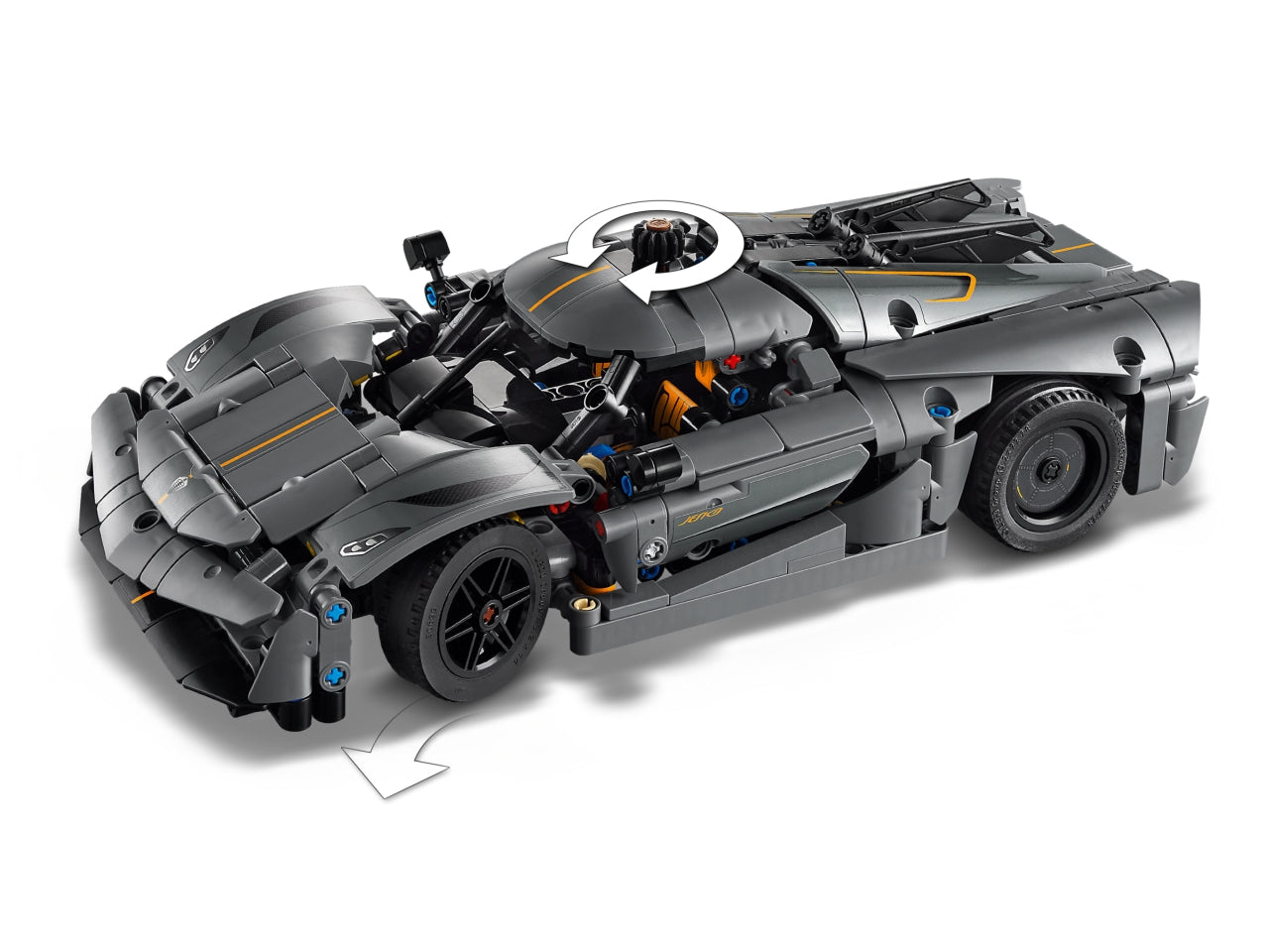 LEGO Technic - Hypercar Koenigsegg Jesko Absolut Grigia, Modellino di Auto da Costruire, Macchina Giocattolo per Bambini e Bambine da 10 Anni, Idea Regalo per Fan delle Supercar e dei Veicoli 42173