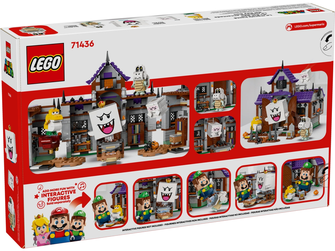 LEGO Super Mario - Set con villa stregata giocattolo per bambini: esplora la villa stregata di Re Boo, combatti nemici spettrali e cerca la chiave dello scrigno del tesoro con questo set da collezione Nintendo 71436