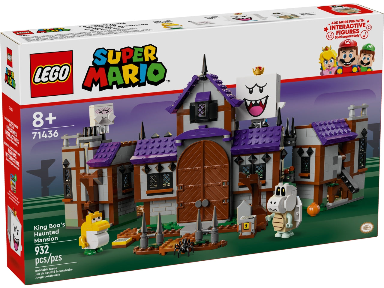 LEGO Super Mario - Set con villa stregata giocattolo per bambini: esplora la villa stregata di Re Boo, combatti nemici spettrali e cerca la chiave dello scrigno del tesoro con questo set da collezione Nintendo 71436