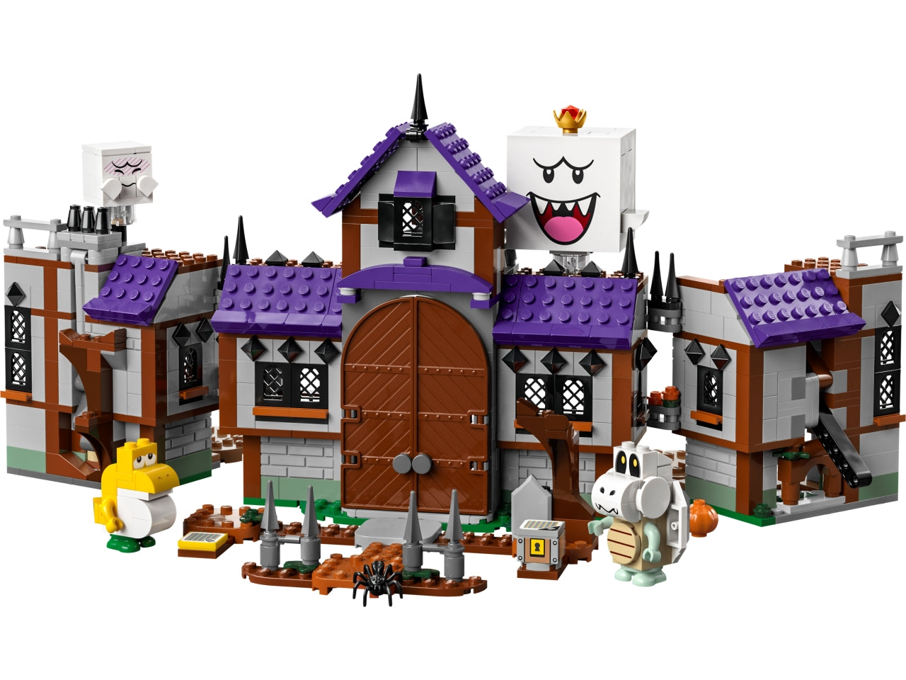 LEGO Super Mario - Set con villa stregata giocattolo per bambini: esplora la villa stregata di Re Boo, combatti nemici spettrali e cerca la chiave dello scrigno del tesoro con questo set da collezione Nintendo 71436