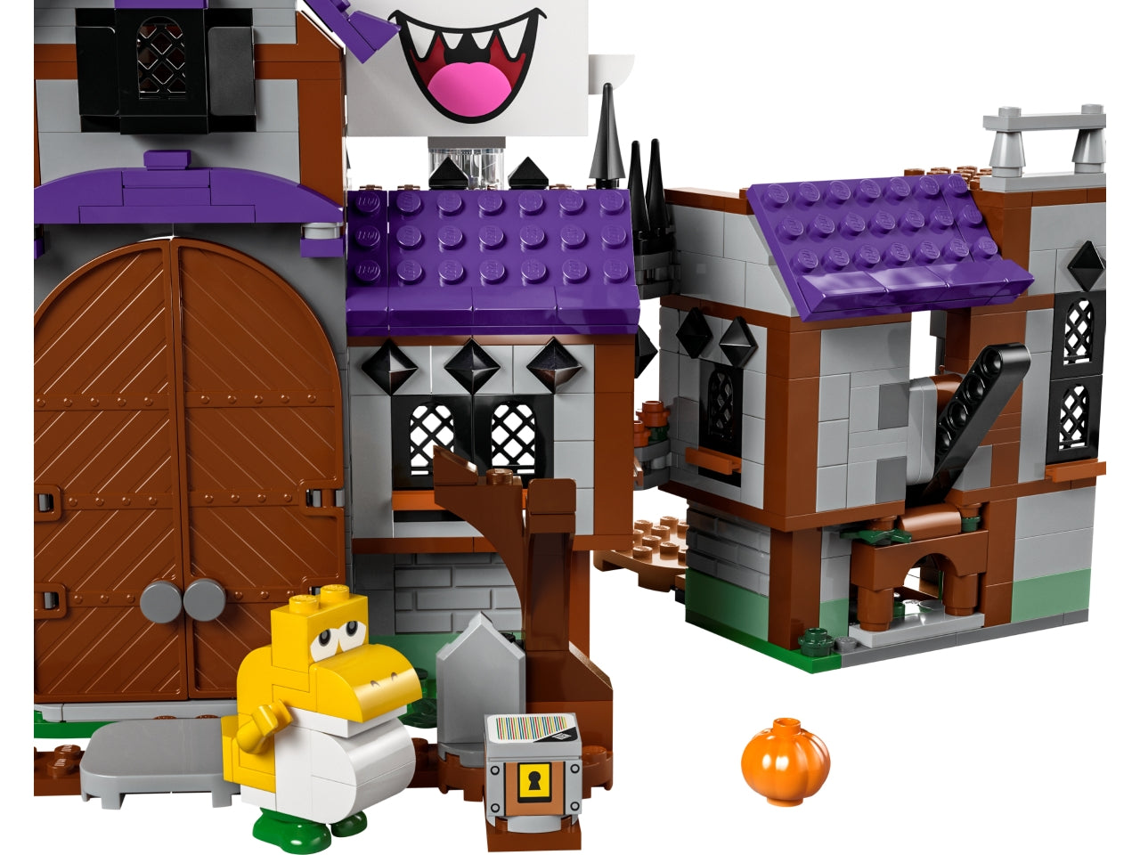 LEGO Super Mario - Set con villa stregata giocattolo per bambini: esplora la villa stregata di Re Boo, combatti nemici spettrali e cerca la chiave dello scrigno del tesoro con questo set da collezione Nintendo 71436