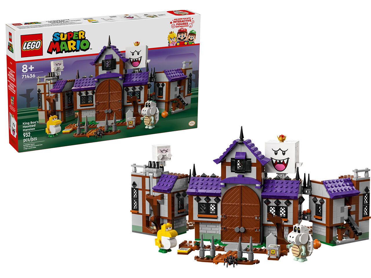 LEGO Super Mario - Set con villa stregata giocattolo per bambini: esplora la villa stregata di Re Boo, combatti nemici spettrali e cerca la chiave dello scrigno del tesoro con questo set da collezione Nintendo 71436