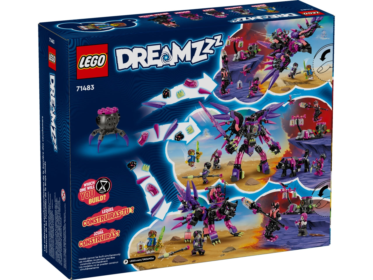 LEGOÂ® DREAMZzz - Collezione libera lâimmaginazione e consente ai giovani sognatori di scegliere le proprie avventure mentre costruiscono creature e veicoli fantastici Le creature da incubo della Mai-Strega per i bambini dai 9 anni in su 71483