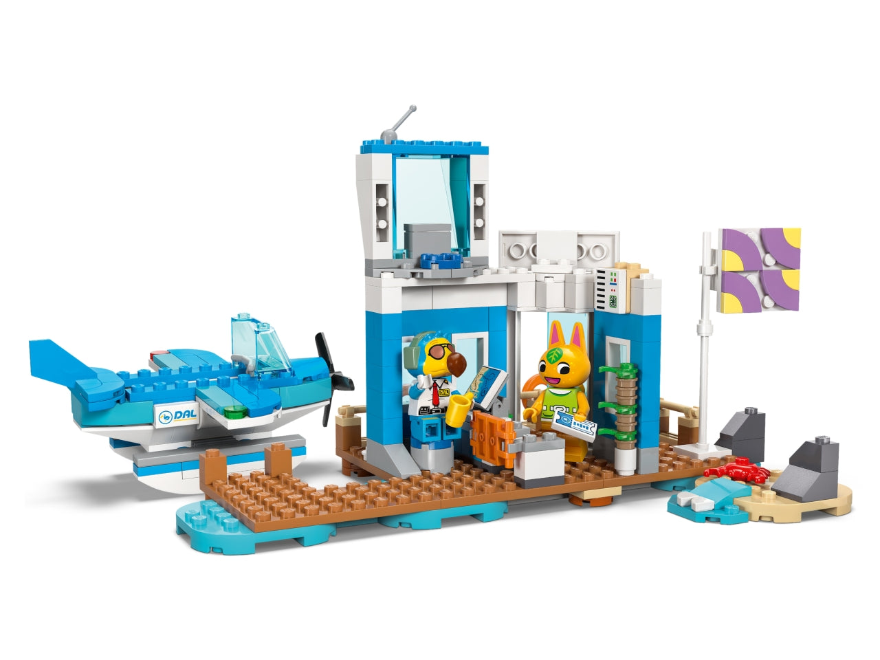 LEGO Animal Crossing - Set giocattolo con aeroporto costruibile: il playset In volo con la Dodo Airlines, dotato di torre di controllo e modello di molo, per bambini dai 7 anni in su con scene del videogioco Animal Crossing 77051 $