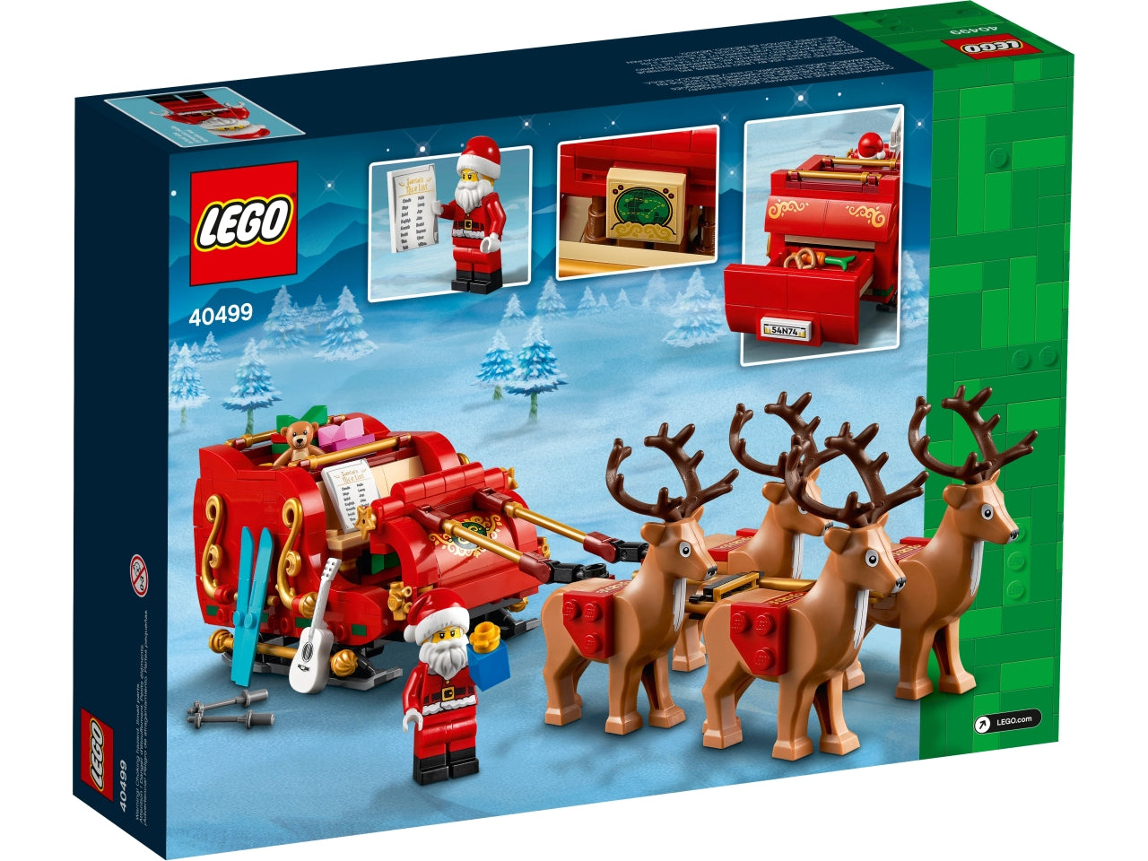 Lego lel seasons la slitta di babbo natale - 343 pezzi per bambini di etÃ  9+ 40449