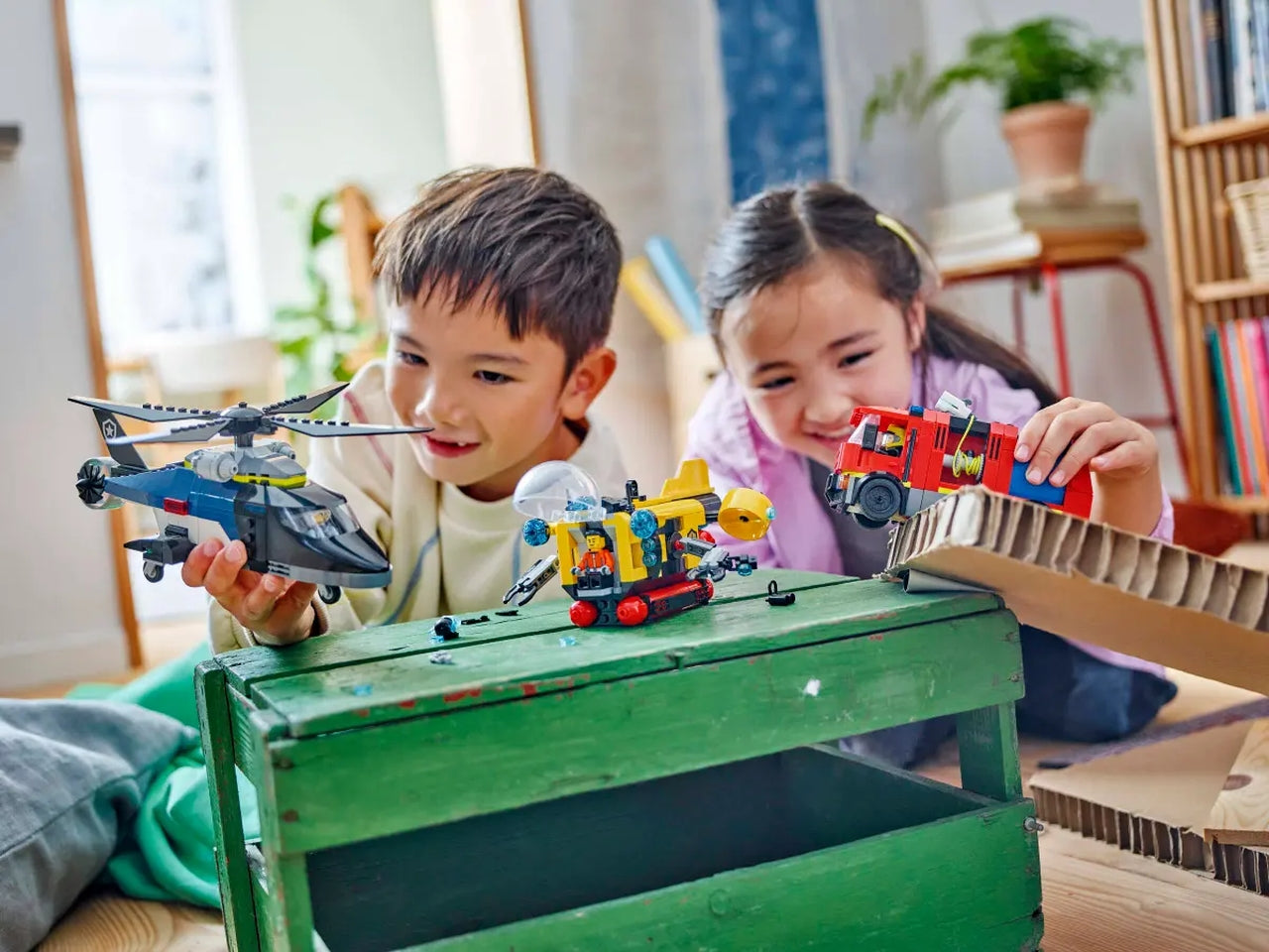 Lego City great vehicles elicottero, autopompa e sottomarino 874 pezzi per etÃ  7+ 60462