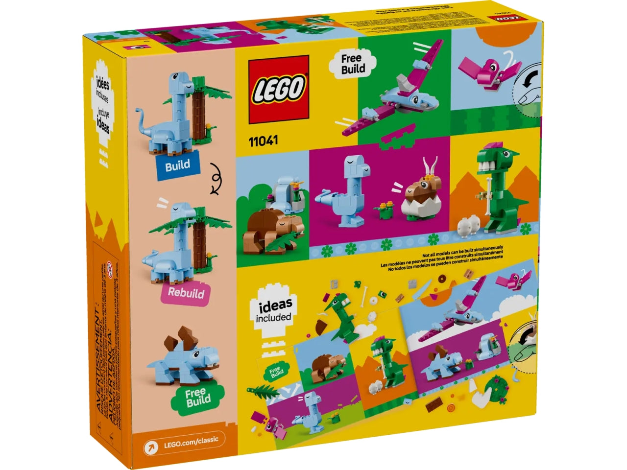 Lego Classic dinosauri creativi 450 pezzi per etÃ  5+ 11041
