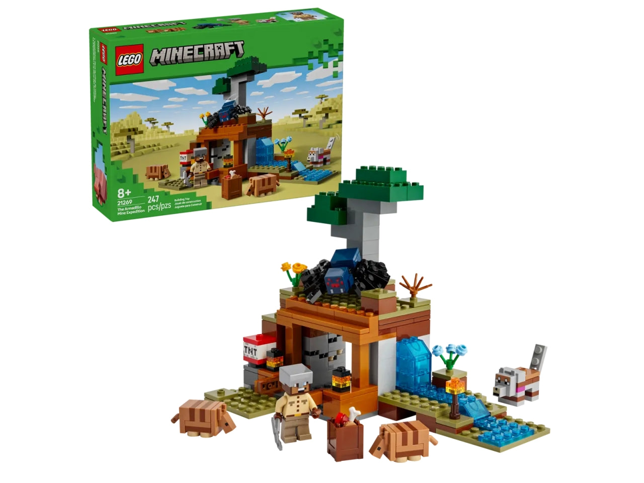 Lego Minecraft spedizione nella miniera dellâarmadillo 247 pezzi per etÃ  8+ 21269