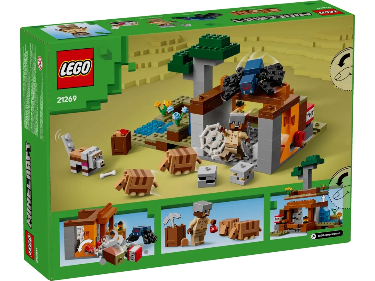 Lego Minecraft spedizione nella miniera dellâarmadillo 247 pezzi per etÃ  8+ 21269