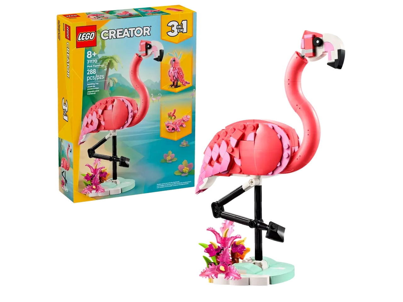 Lego Creator animali selvatici: fenicottero rosa 288 pezzi per etÃ  8+ 31170