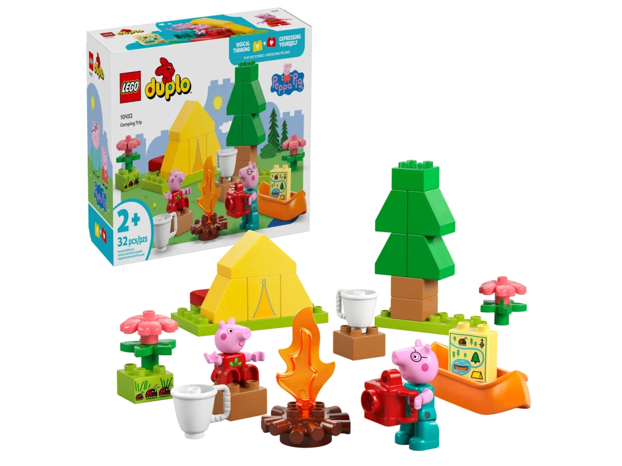 Lego Duplo peppa pig gita in campeggio 10452