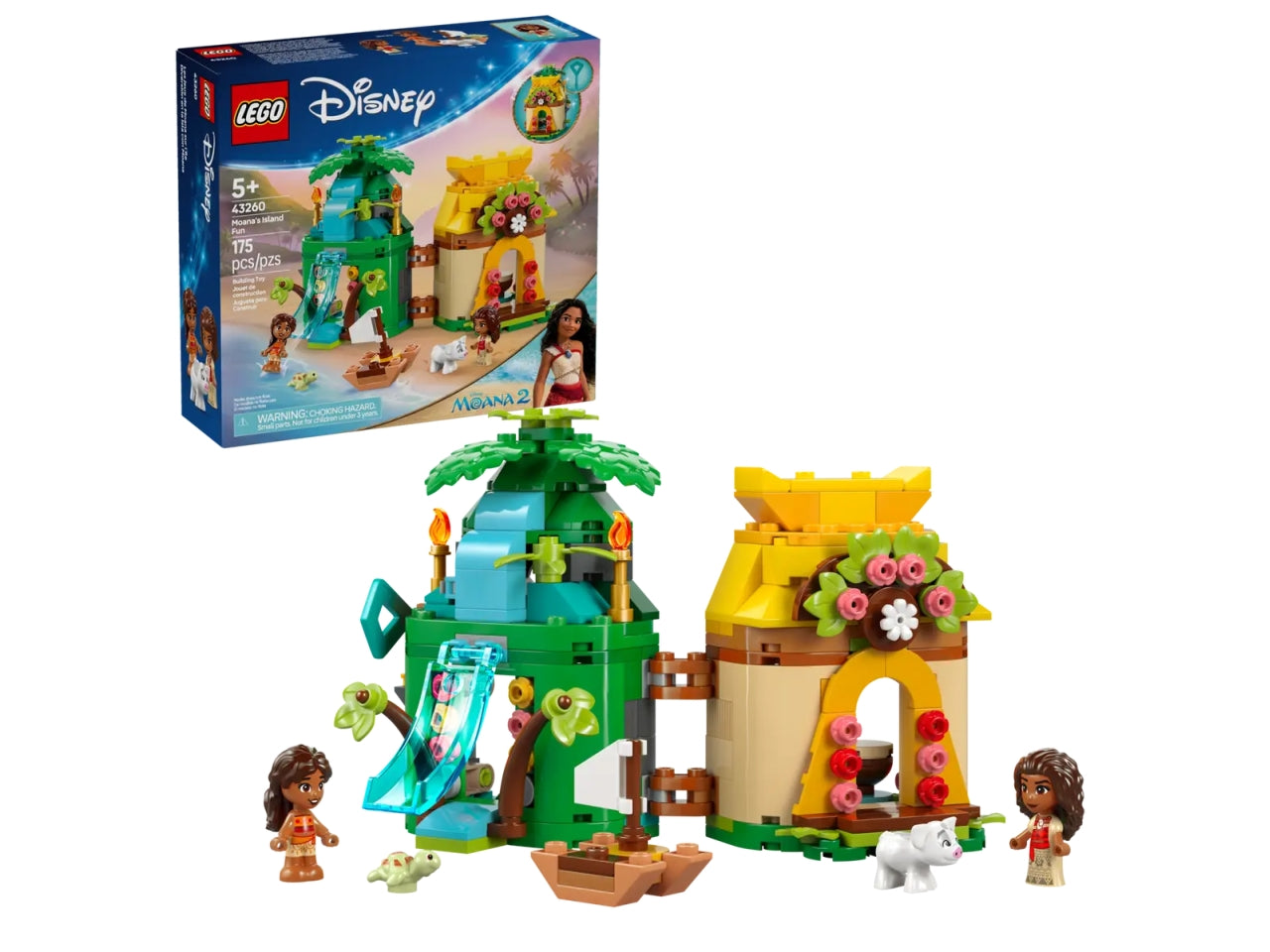 Lego Disney princess divertimento sull'isola di vaiana 175 pezzi per etÃ  5+ 43260