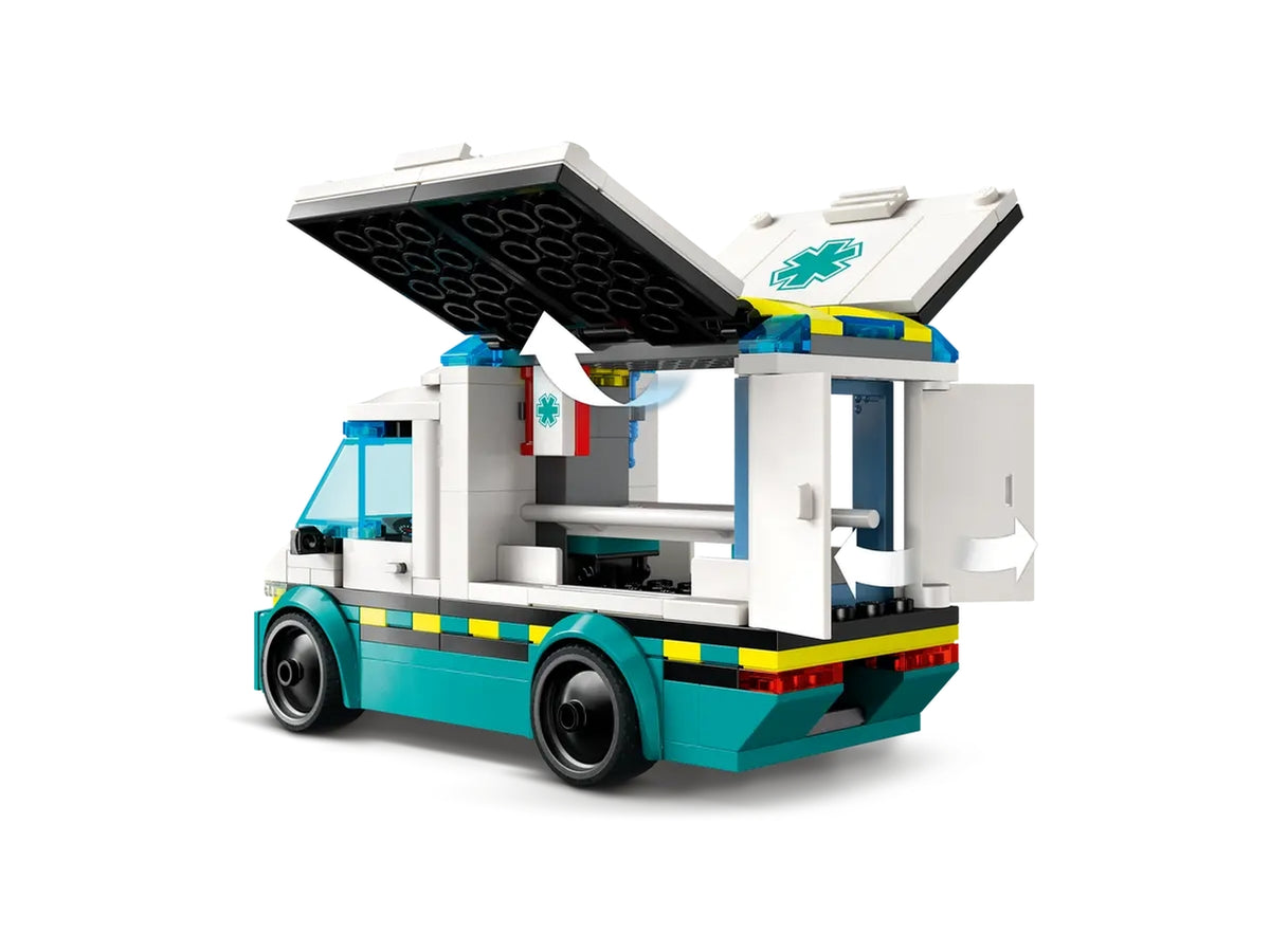 Lego City great vehicles ambulanza di emergenza 184 pezzi per etÃ  5+ 60451