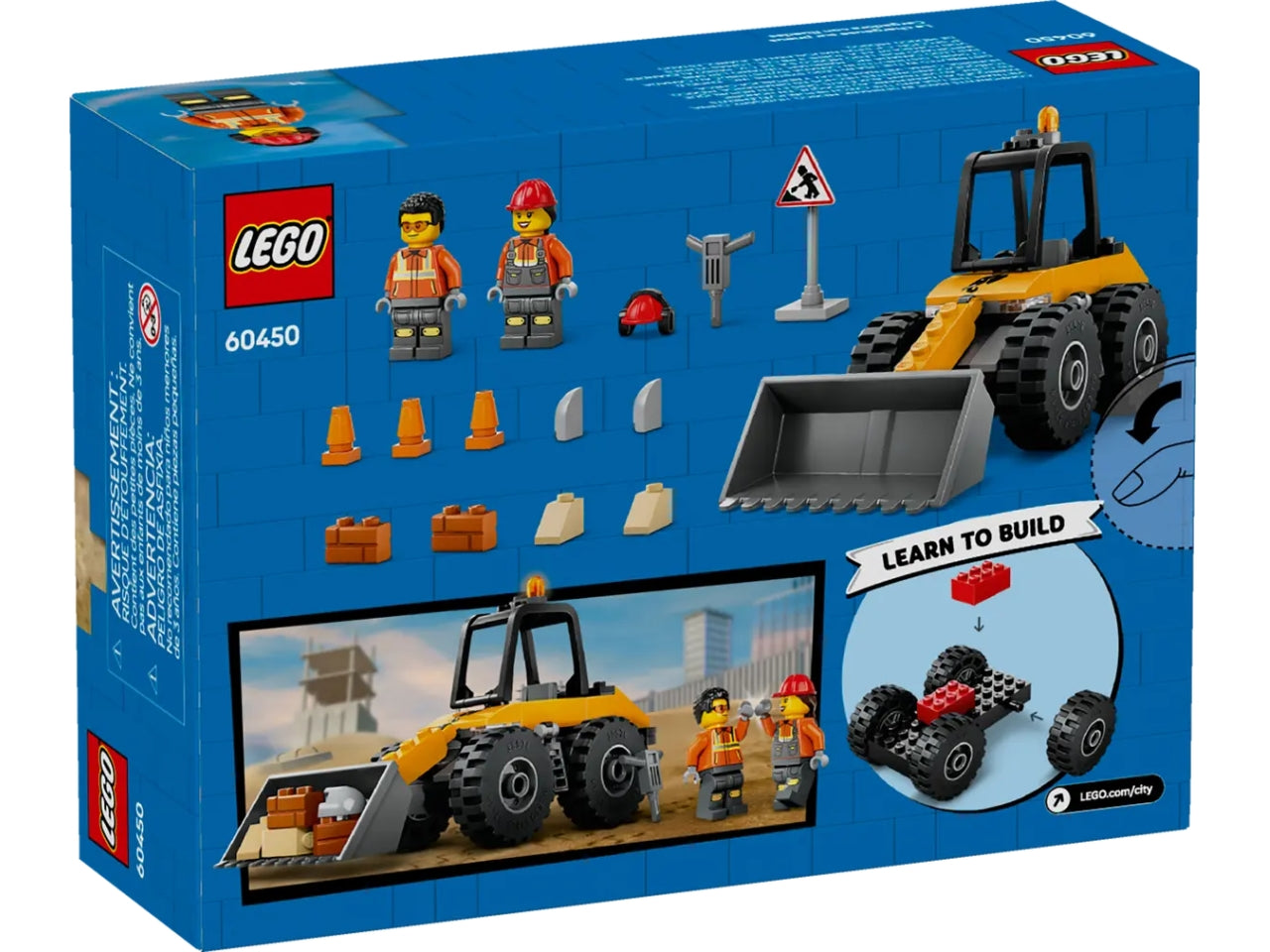 Lego City great vehicles pala gommata gialla 81 pezzi per etÃ  4+ 60450