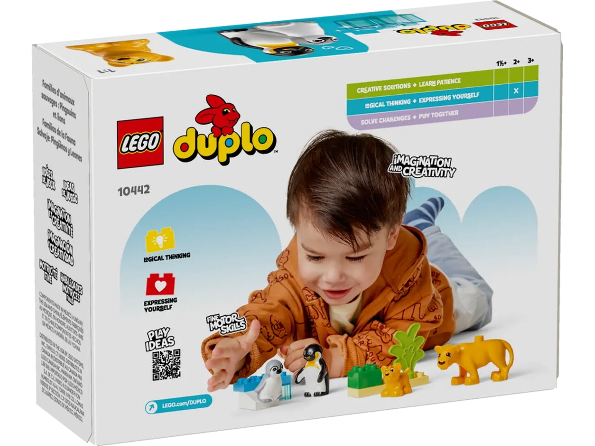 Lego Duplo town famiglie di animali: pinguini e leoni 10 pezzi per etÃ  2+ 10442