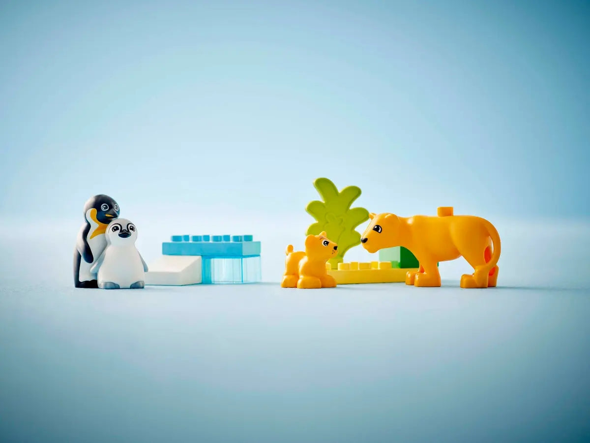 Lego Duplo town famiglie di animali: pinguini e leoni 10 pezzi per etÃ  2+ 10442