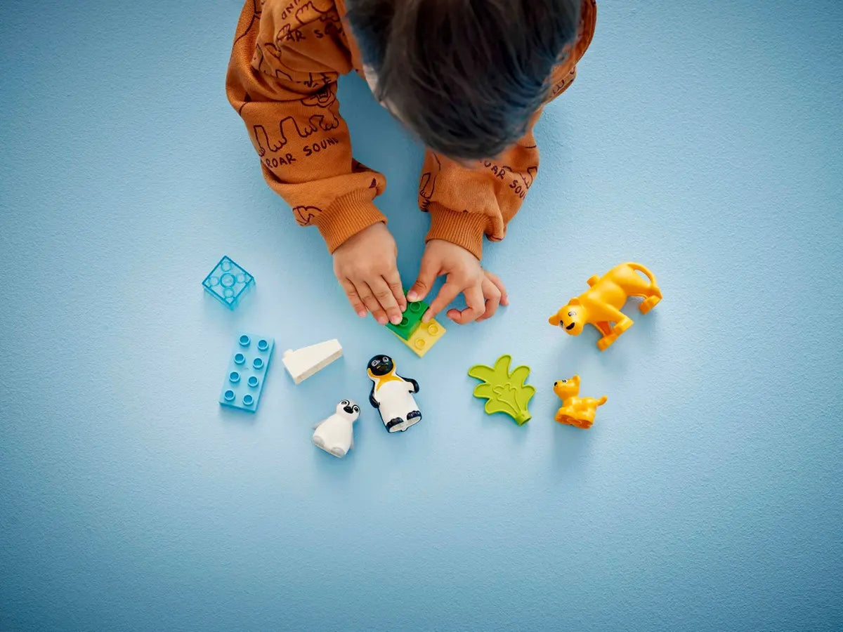 Lego Duplo town famiglie di animali: pinguini e leoni 10 pezzi per etÃ  2+ 10442