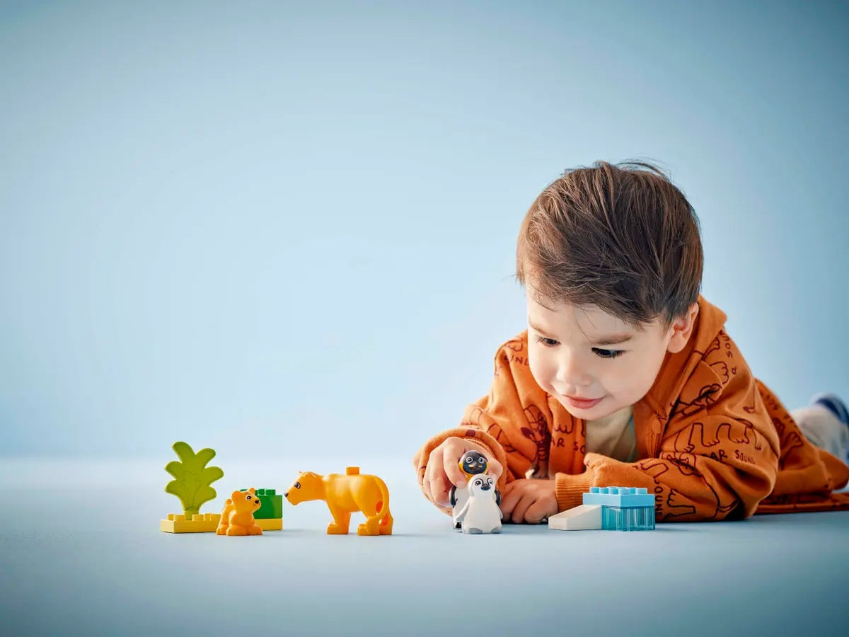 Lego Duplo town famiglie di animali: pinguini e leoni 10 pezzi per etÃ  2+ 10442