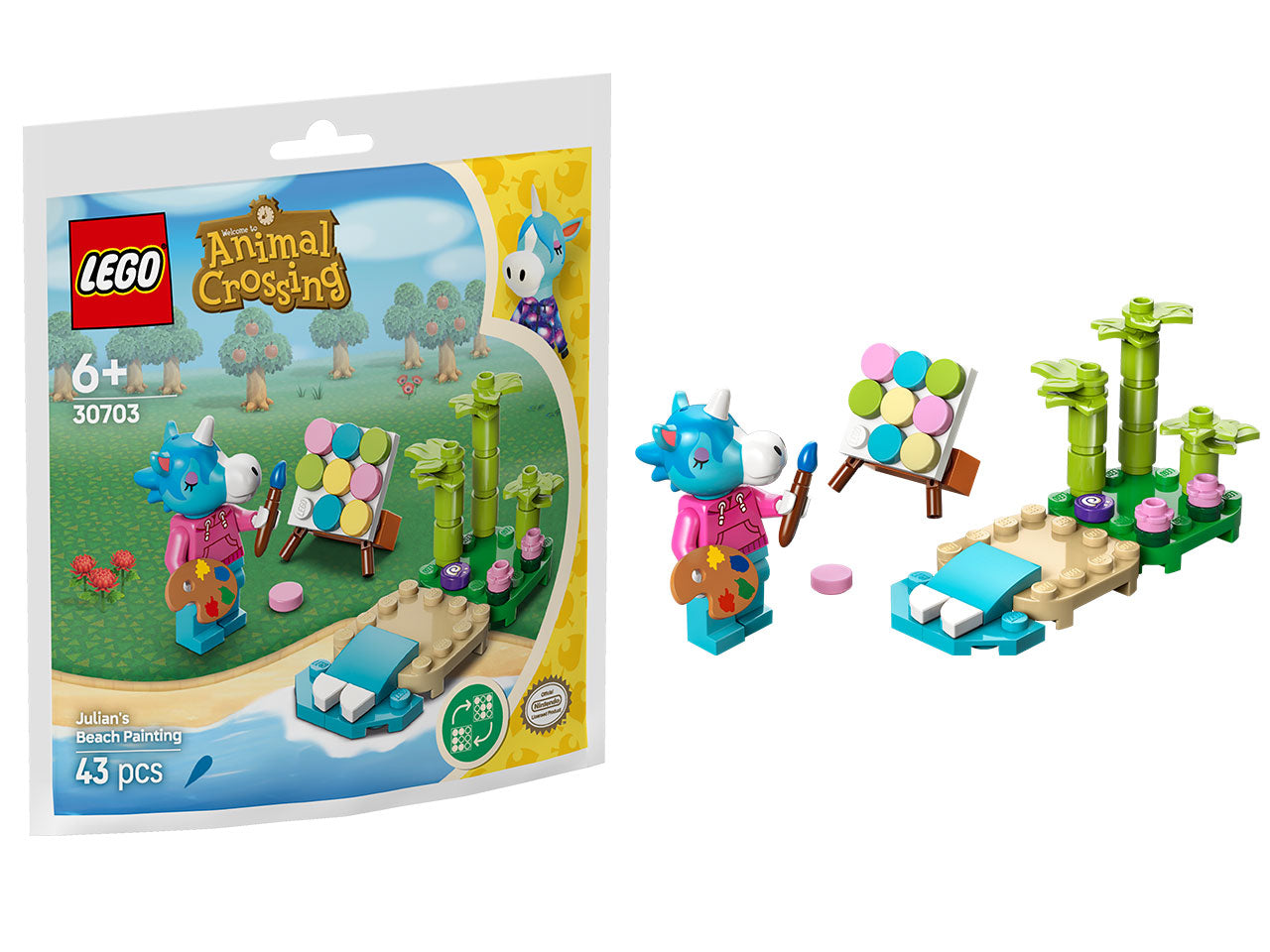 Lego Recruient bags giuliano dipinge sulla spiaggia 30703