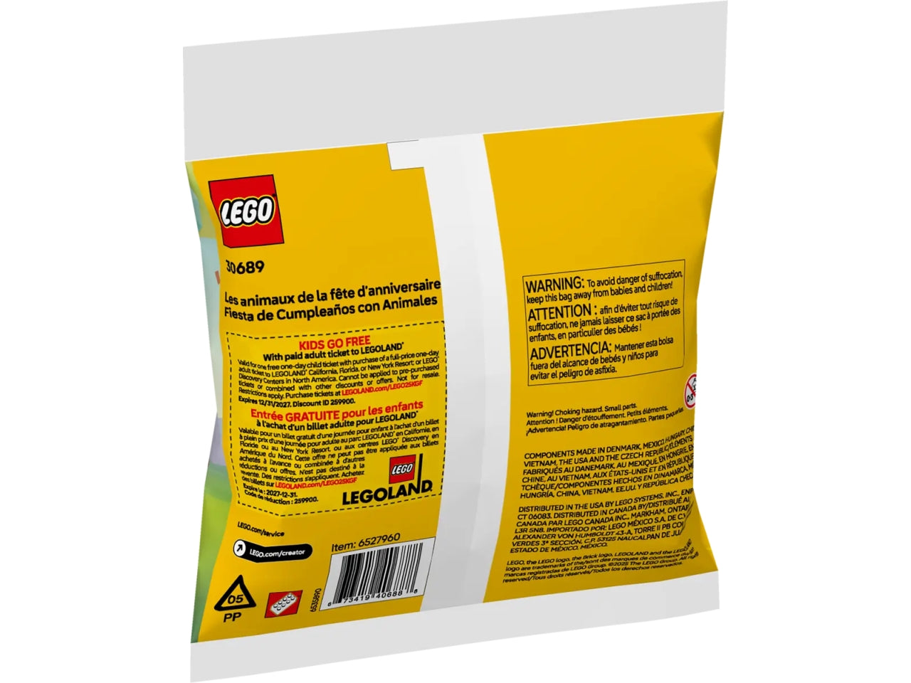 Lego Recruient bags animali della festa di compleanno 30689