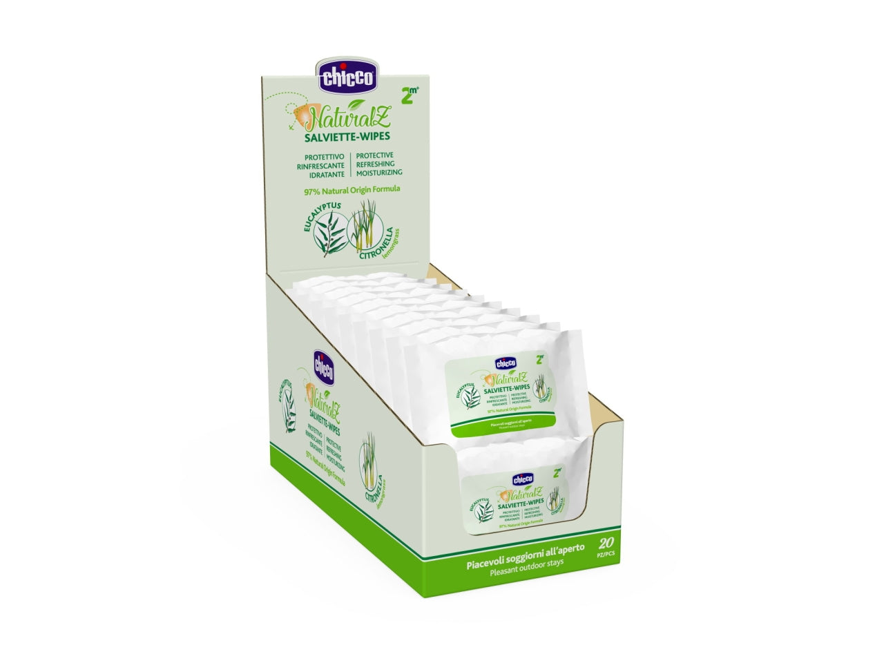 Salviette citronella naturalz la confezione contiene 20 salviette
