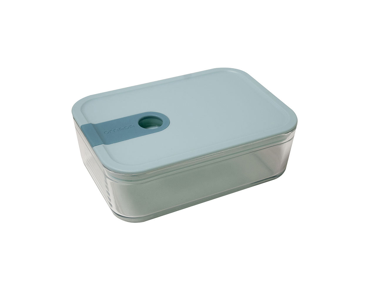Contenitore in vetro 1,6l 17x24xh.7,5cm colore ottanio