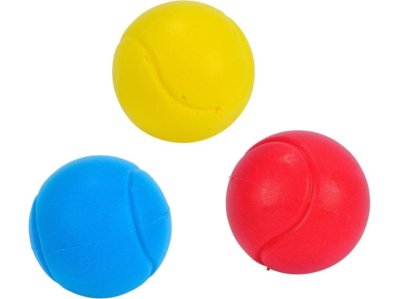 Palle morbide in spugna confezione 3 pezzi d.7cm