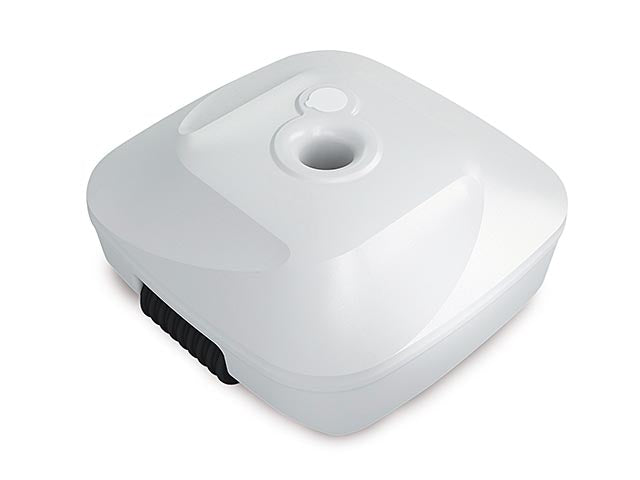 Base ombrellone elica con ruota in plastica colore bianco - 47x47x16 cm - Adriartic