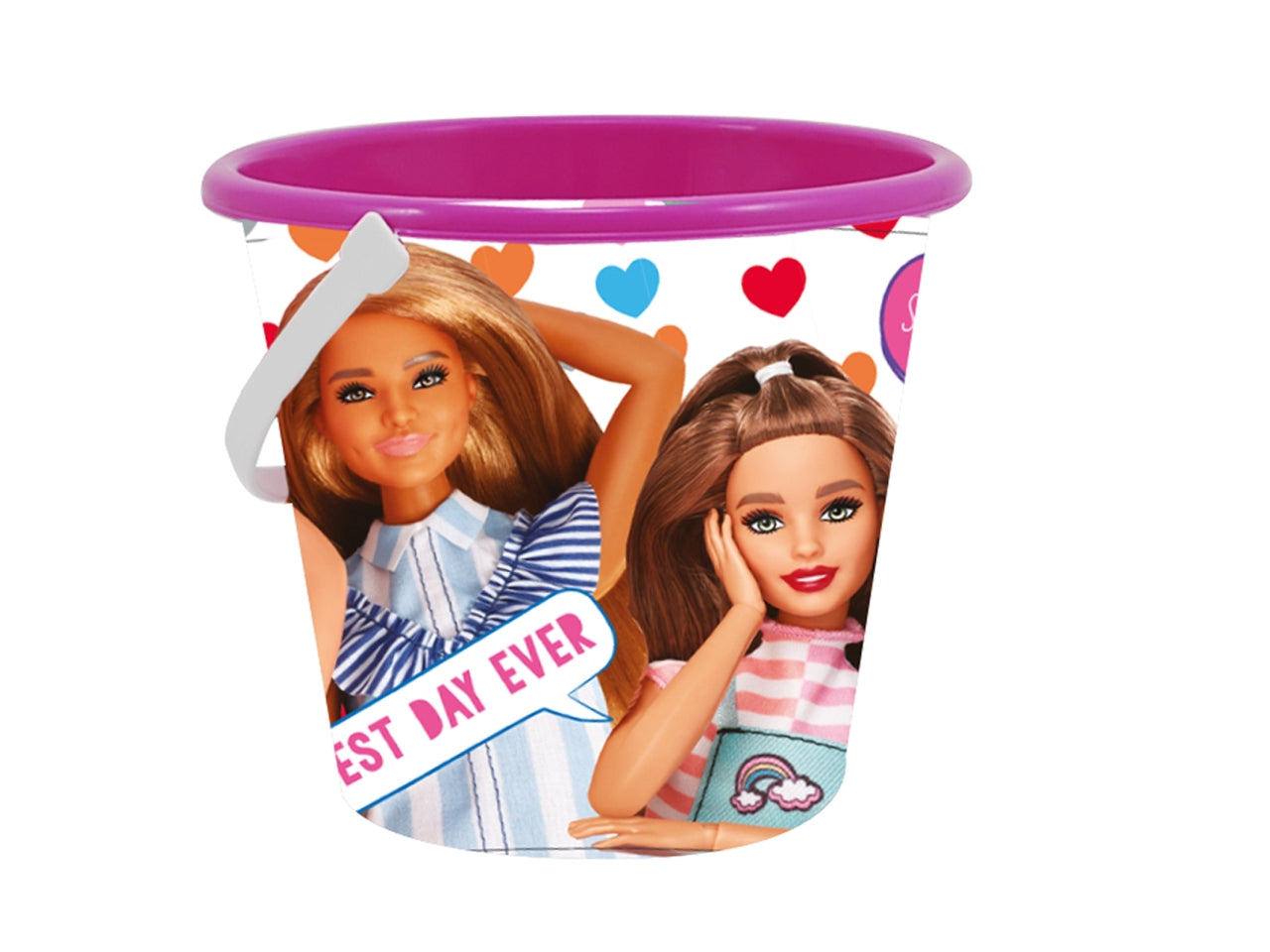 Secchiello singolo di Barbie multicolor - d.18 cm - Adriatic