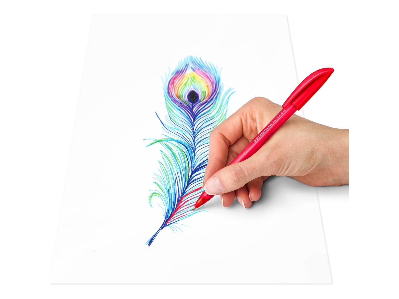 Penna a sfera ballpoint rossa m , la confezione comprende 10 pezzi