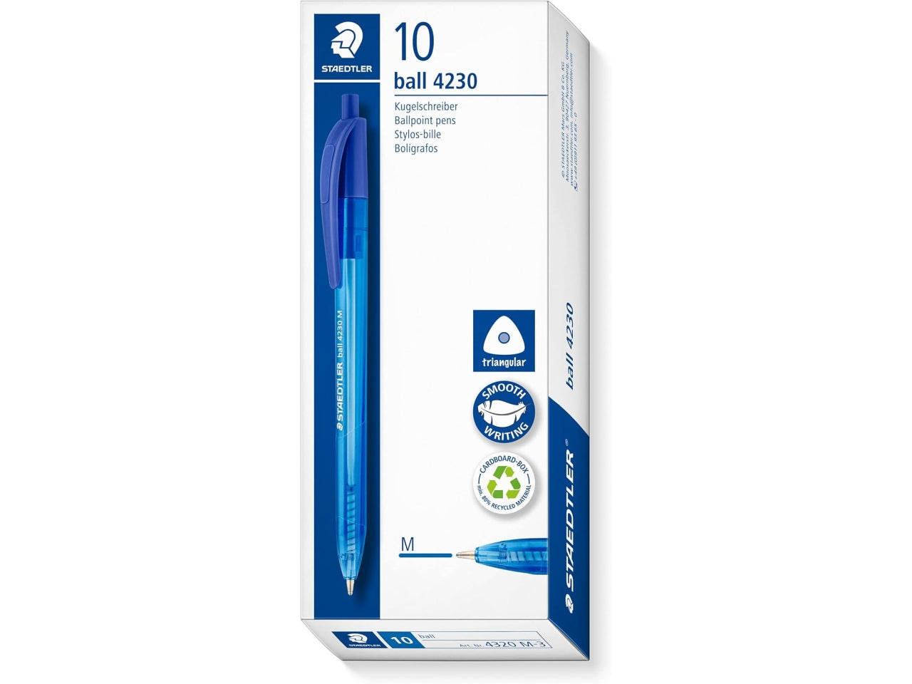 Penna a sfera ball 4230 m colore blu - la confezione comprende 10 penne