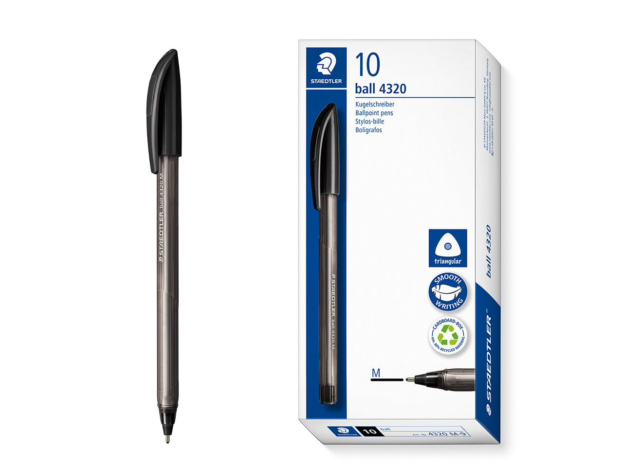 Penna a sfera ball 4320 m colore nero - la confezione comprende 10 penne