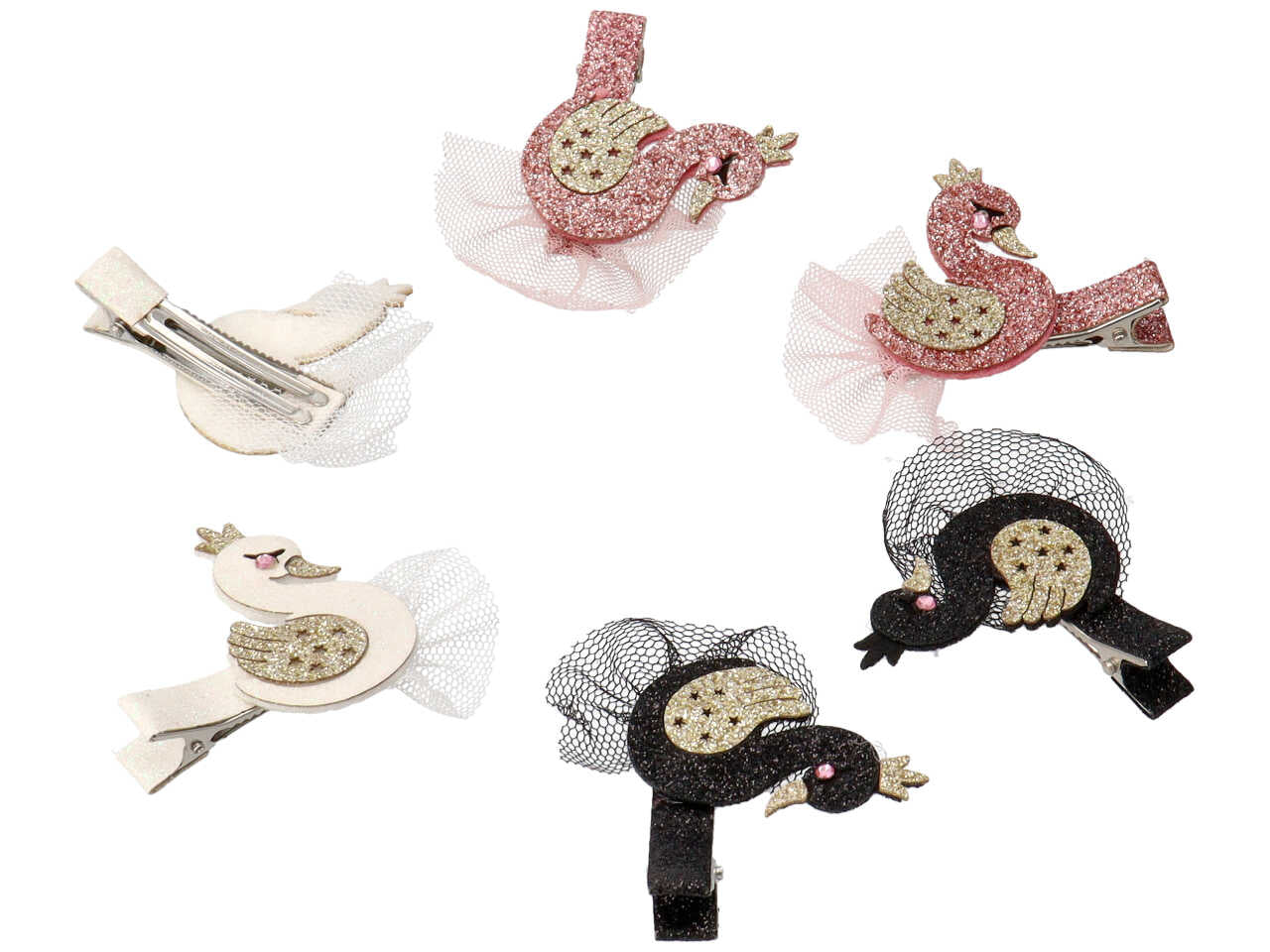 Becco c/cigno glitter fe1018