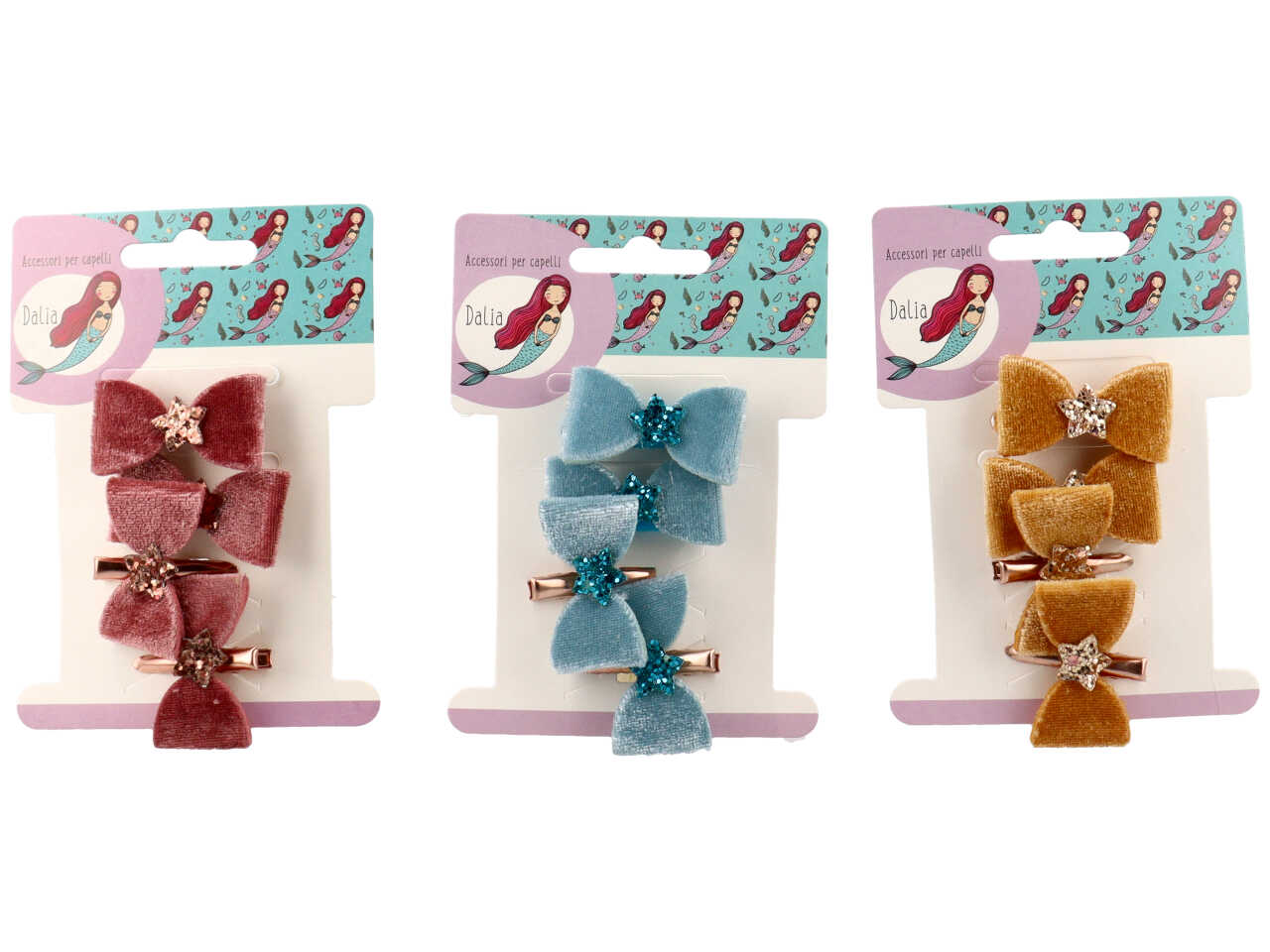 Becco 4cm con stella glitterata e polsino  in poliestere, metallo senza nichel