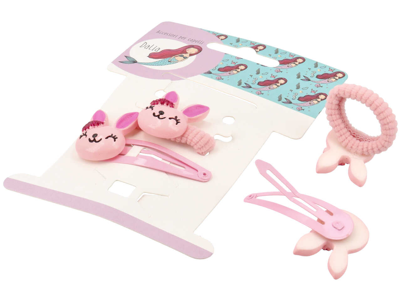 Clic clac con coniglio e polsino  in poliestere, metallo senza nichel