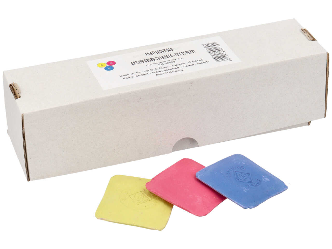 Gesso colorati per sarta confezione da 25 gessetti
